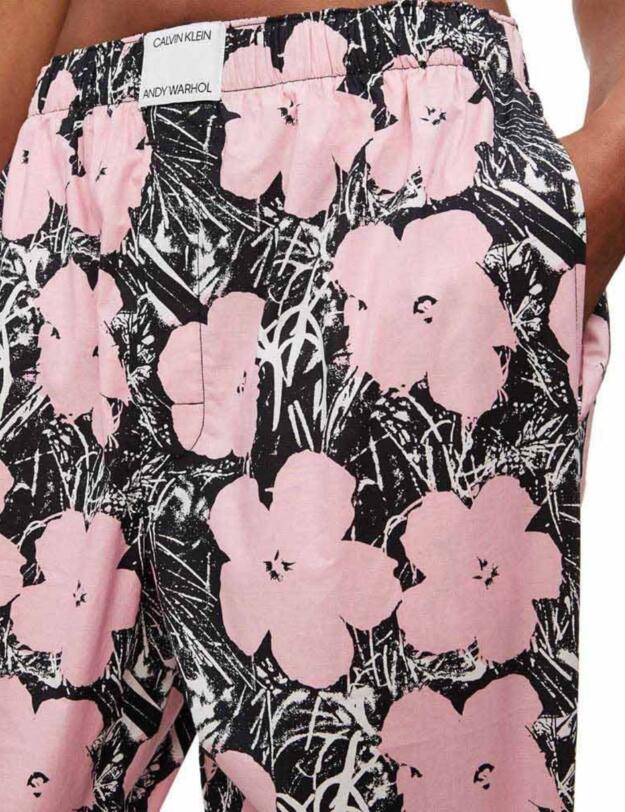 Calvin Klein Andy Warhol Sleep Pant in Flowers Light Pink