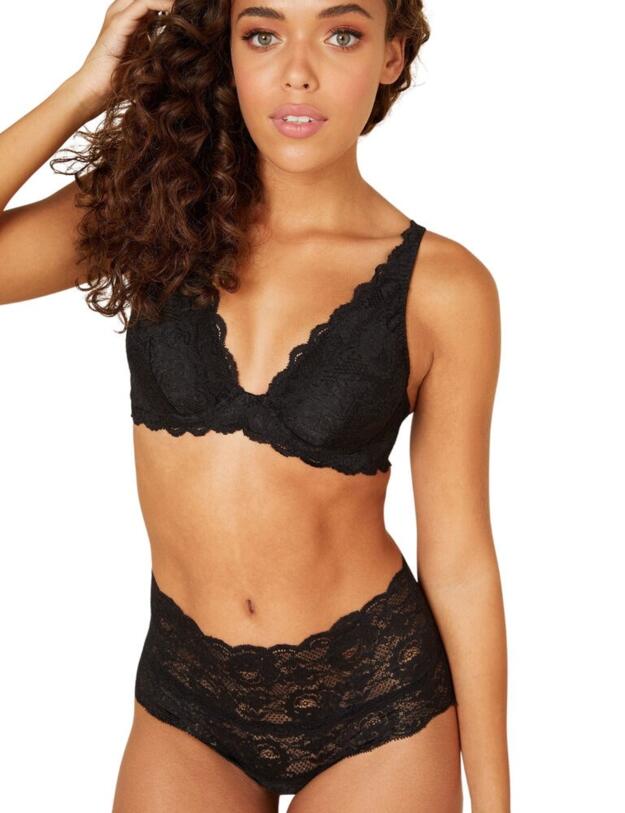 Cosabella Never Say Never High Rise Brief in Black