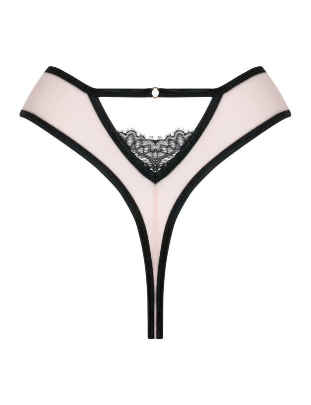 Scantilly by Curvy Kate Exposed Thong Pink/Black