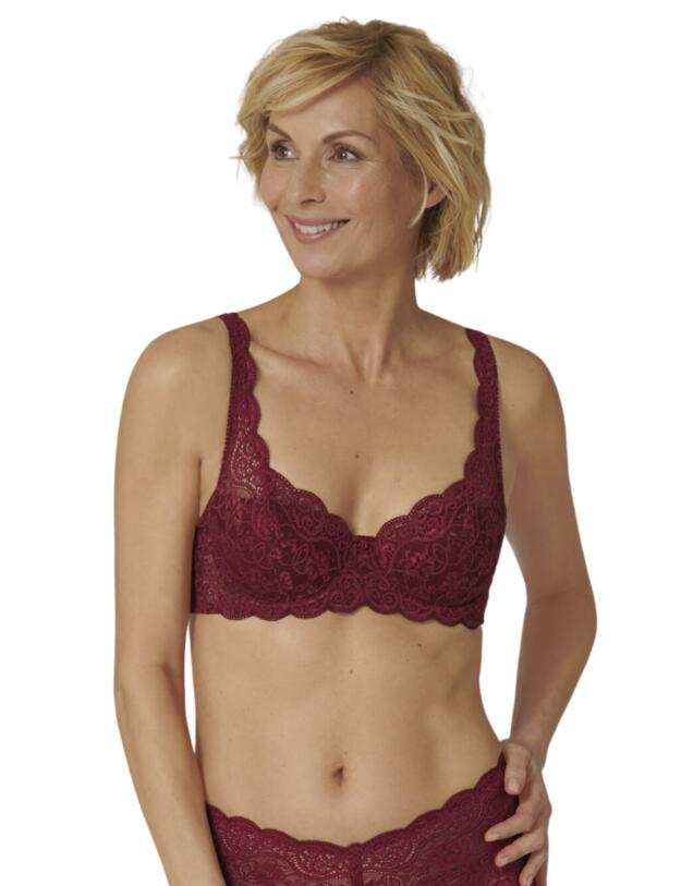 Triumph Amourette 300 Underwired Padded Bra Garnet Brown 