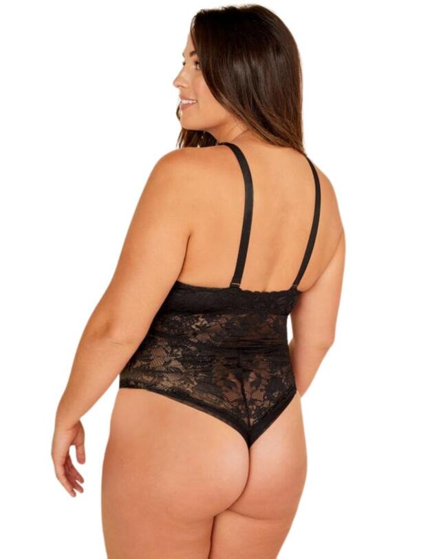Cosabella Never Say Never Curvy Racer Bodysuit in Black
