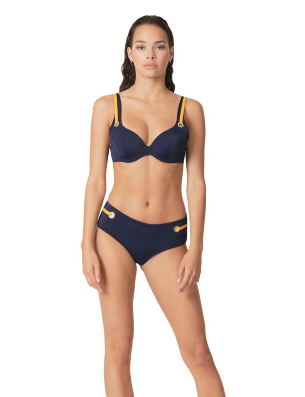 1001516 Marie Jo Claudia Padded Plunge Bikini Top - 1001516 Water Blue