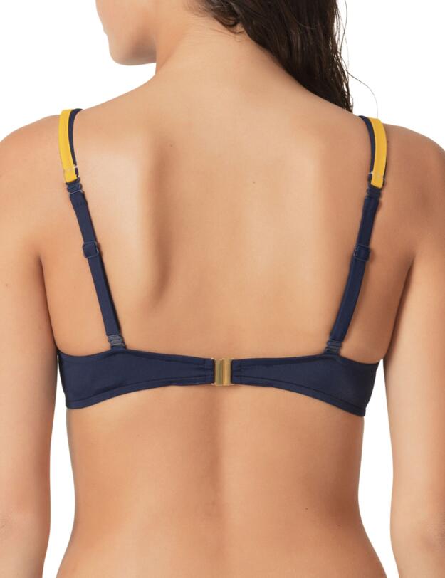 1001516 Marie Jo Claudia Padded Plunge Bikini Top - 1001516 Water Blue