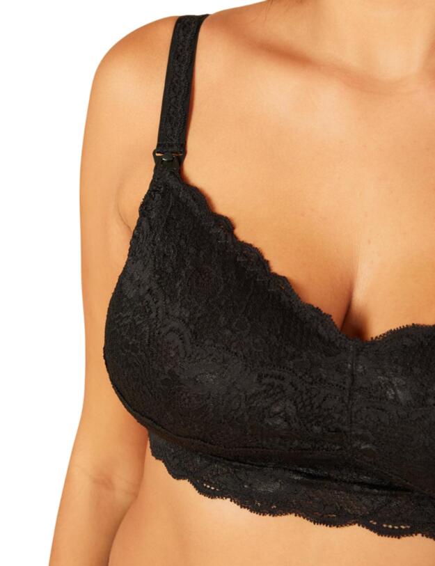 Cosabella Never Say Never Maternity Nursing Bralette in Black