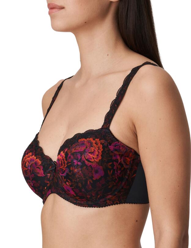 Prima Donna Palace Garden Padded Balcony Bra Charcoal 