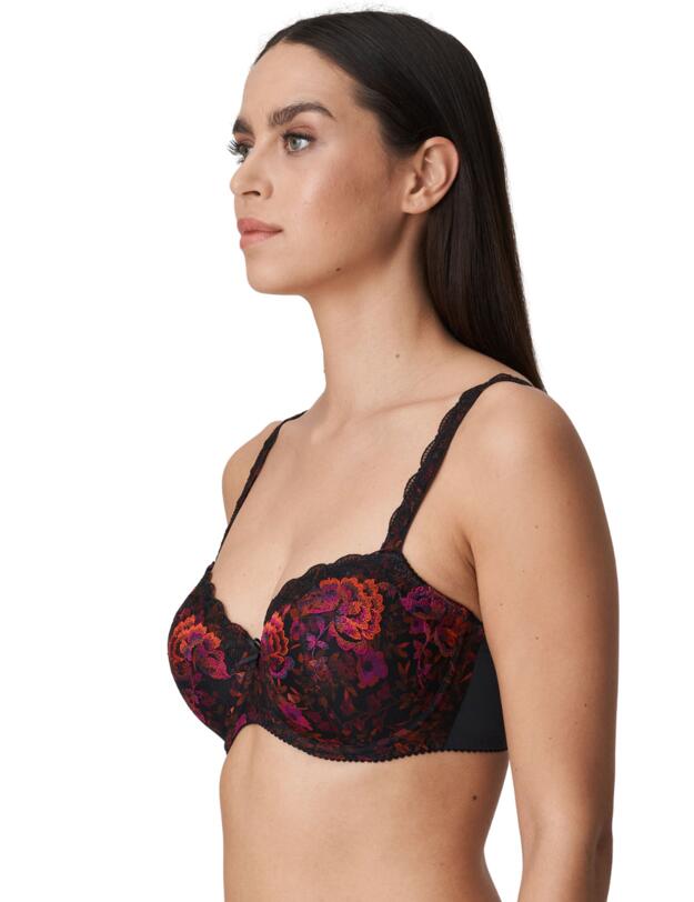 Prima Donna Palace Garden Padded Balcony Bra Charcoal 