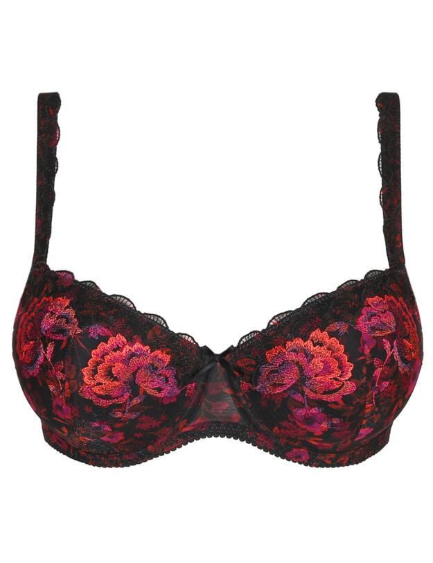 Prima Donna Palace Garden Padded Balcony Bra Charcoal 