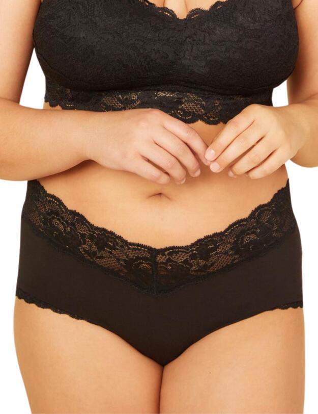 Cosabella Never Say Never Extended Low Rise Hotpant Black
