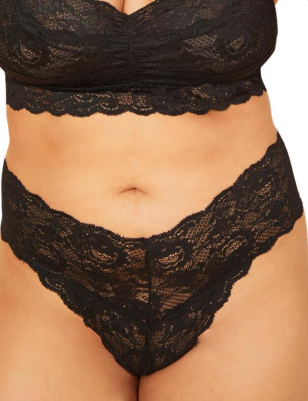 Cosabella Never Say Never Extended Lowrider Thong Black