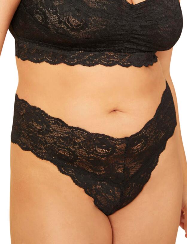 Cosabella Never Say Never Extended Lowrider Thong Black