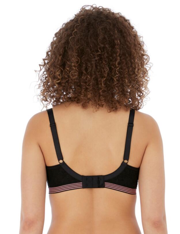 Freya Wild Moulded Demi Plunge Bra Black Rose