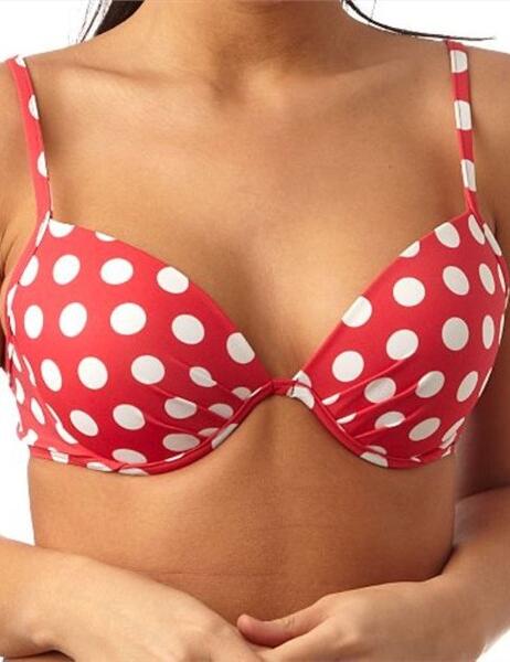   214000 Lepel Polka Passion Bikini Top Red  - 214000 Padded Top
