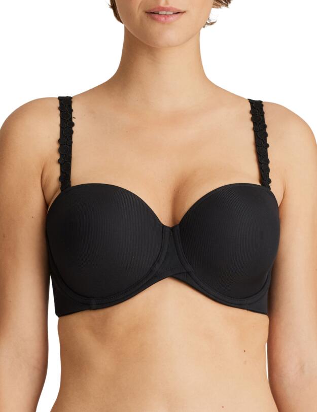 Prima Donna Twist Star Padded Strapless Bra Black 