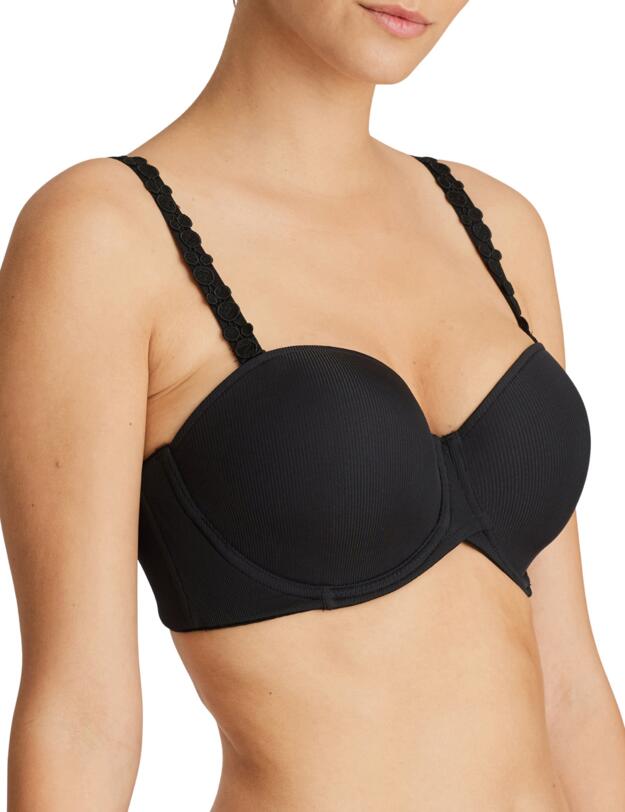 Prima Donna Twist Star Padded Strapless Bra Black 