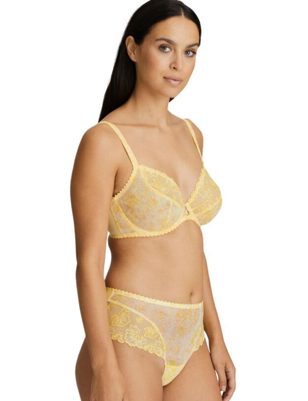 Prima Donna Wild Flower Deep Plunge Balcony Bra Lemon Sorbet 