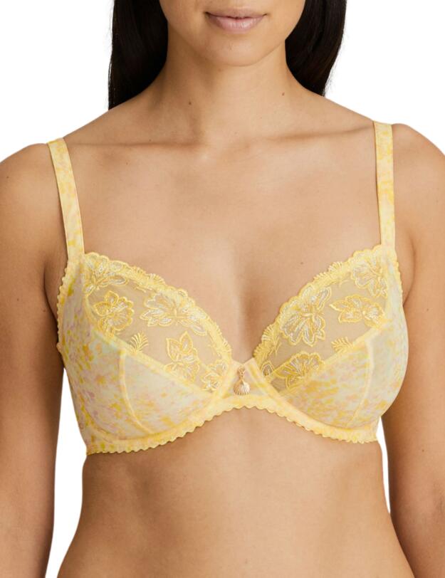 Prima Donna Wild Flower Deep Plunge Balcony Bra Lemon Sorbet 