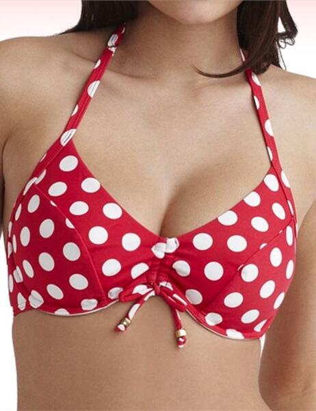 214010 Lepel Polka Passion Halter Bikini Top Red - 214010 Halter Top