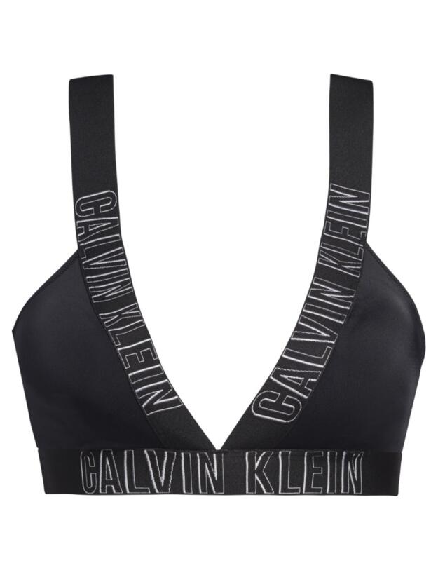 Calvin Klein Intense Power Plunge Bikini Top in PVH Black