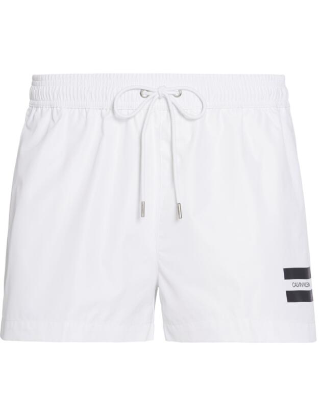 Calvin Klein Swimwear Mens Drawstring Trunks PVH Classic White
