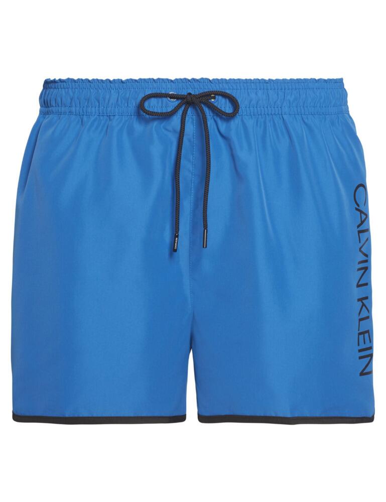 Calvin Klein Core Solids Mens Runner Trunks Snorkel Blue 