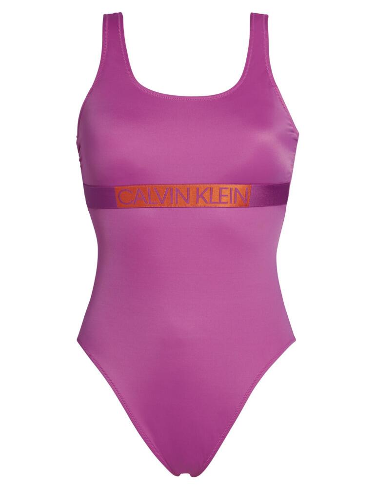 Calvin Klein Core Icon Scoop Back Swimsuit in Byzantium