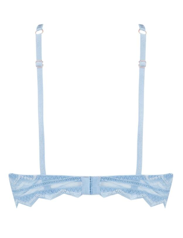 Muse by Coco De Mer Margot Balcony Bra in Sky Blue