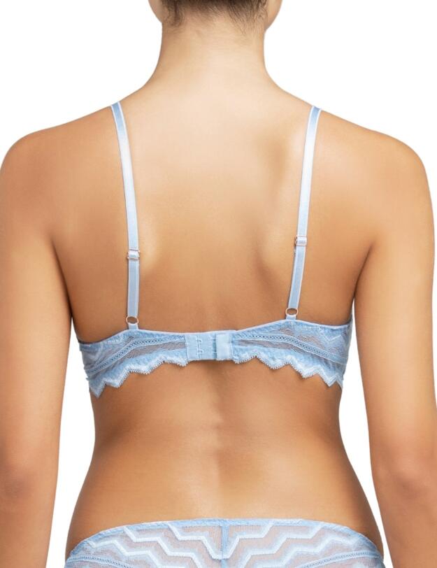 Muse by Coco De Mer Margot Balcony Bra in Sky Blue
