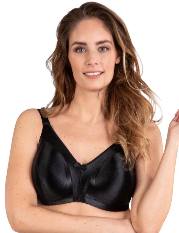 Naturana Plain Moulded Minimiser Soft Cup Bra Black
