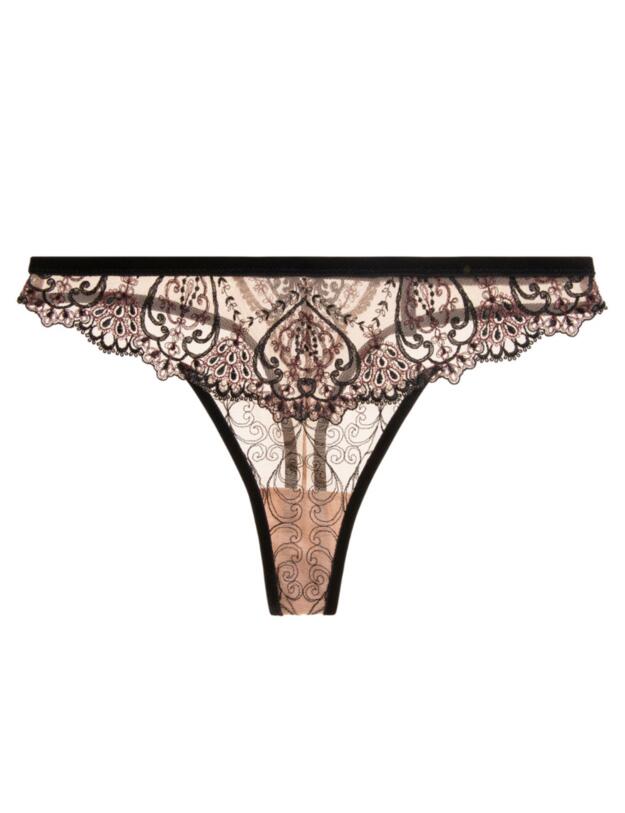 Aubade Coeurs Enlaces Tanga Brief Serenade Black