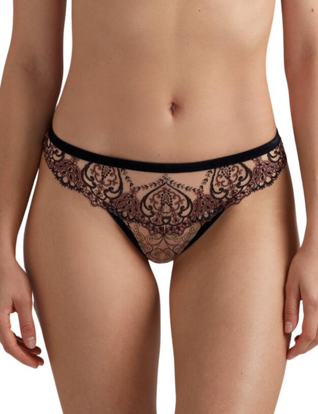 Aubade Coeurs Enlaces Tanga Brief Serenade Black