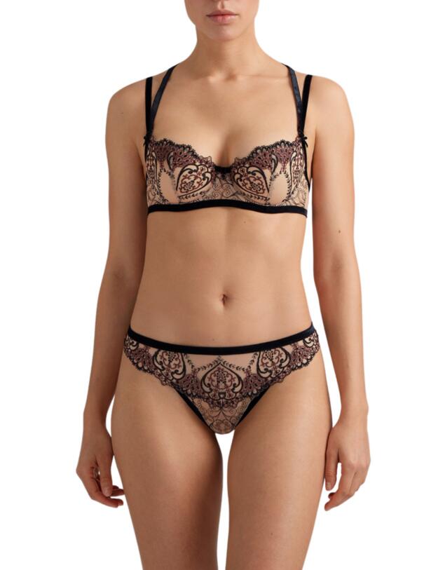 Aubade Coeurs Enlaces Tanga Brief Serenade Black