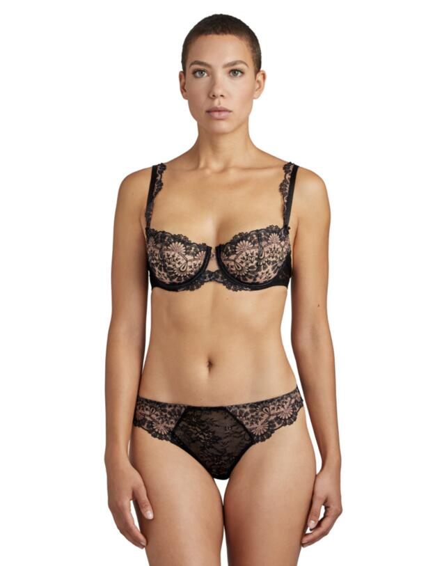 Aubade Art of Ink Tanga Brief Icone Black