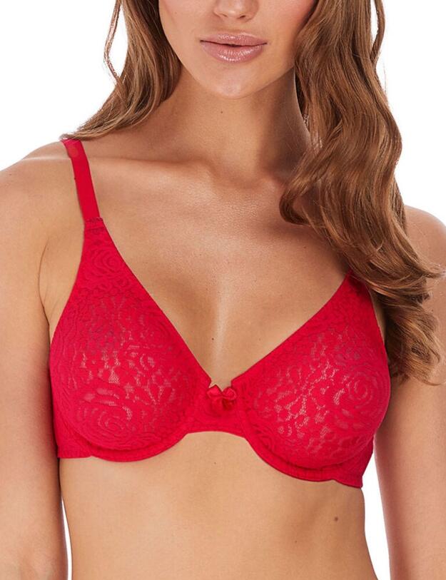 Wacoal Halo Lace Underwired Bra Lipstick Red