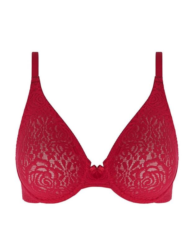 Wacoal Halo Lace Underwired Bra Lipstick Red