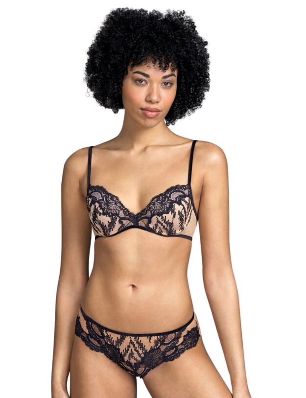 Andres Sarda Renata Padded Plunge Bra Black