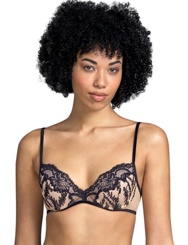 Andres Sarda Renata Padded Plunge Bra Black