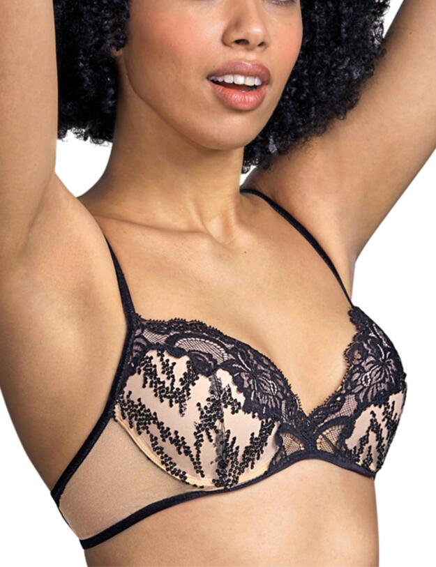 Andres Sarda Renata Padded Plunge Bra Black