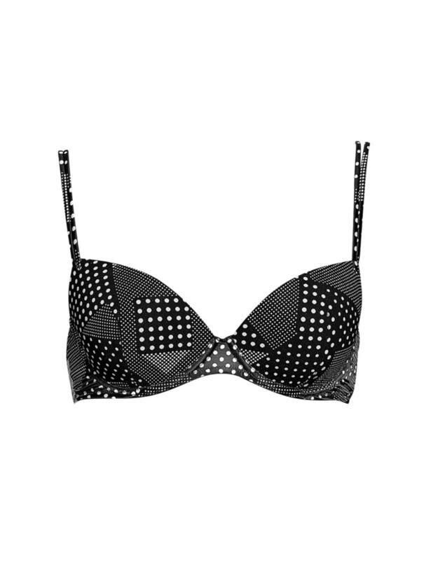 Andres Sarda Flower Padded Plunge Bra Dots 