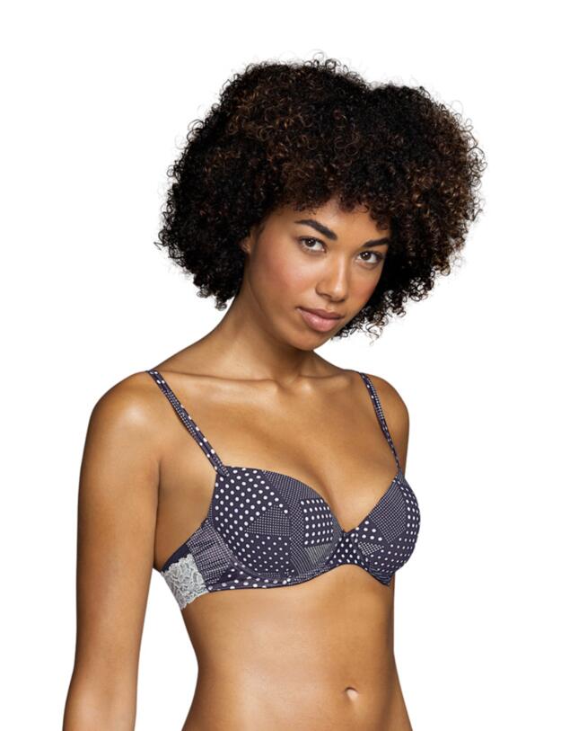 Andres Sarda Flower Padded Plunge Bra Dots 