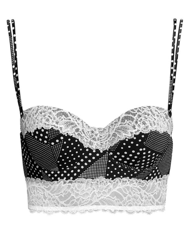 Andres Sarda Flower Padded Balcony Bra Dots 