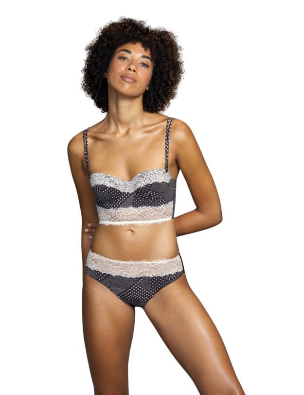 Andres Sarda Flower Padded Balcony Bra Dots 