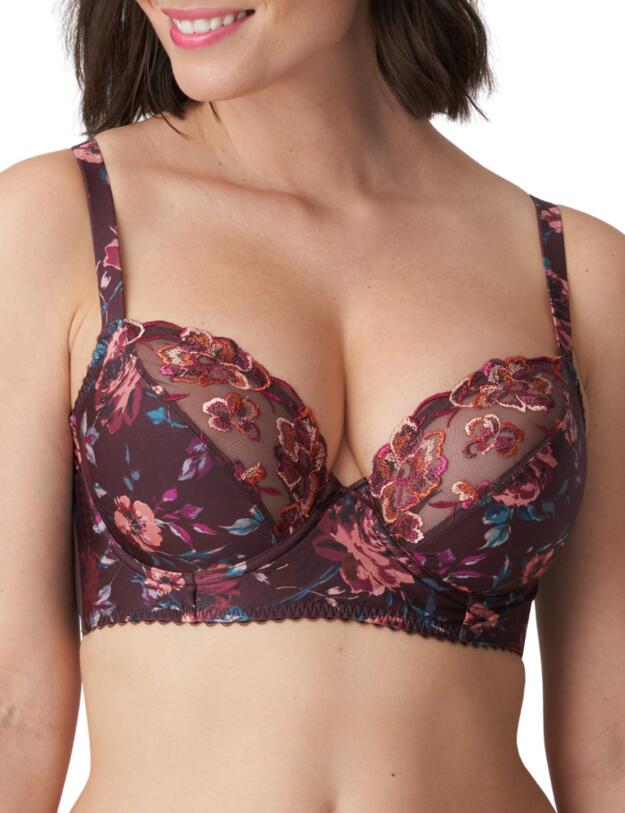 Prima Donna Sevas Plunge Balcony Bra Aubergine
