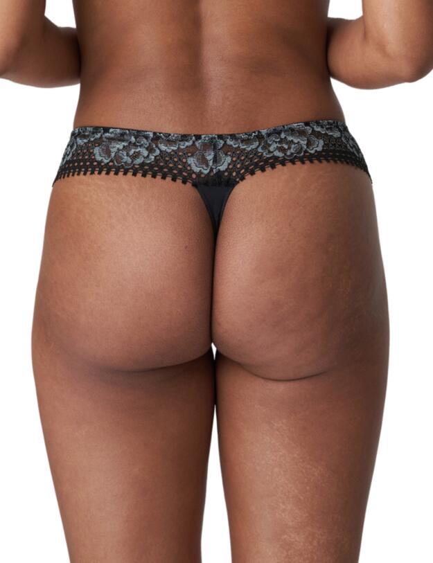 Prima Donna Twist Rose Sauvage Thong Black 