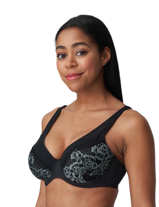 Prima Donna Twist Rose Sauvage Padded Bra Black 