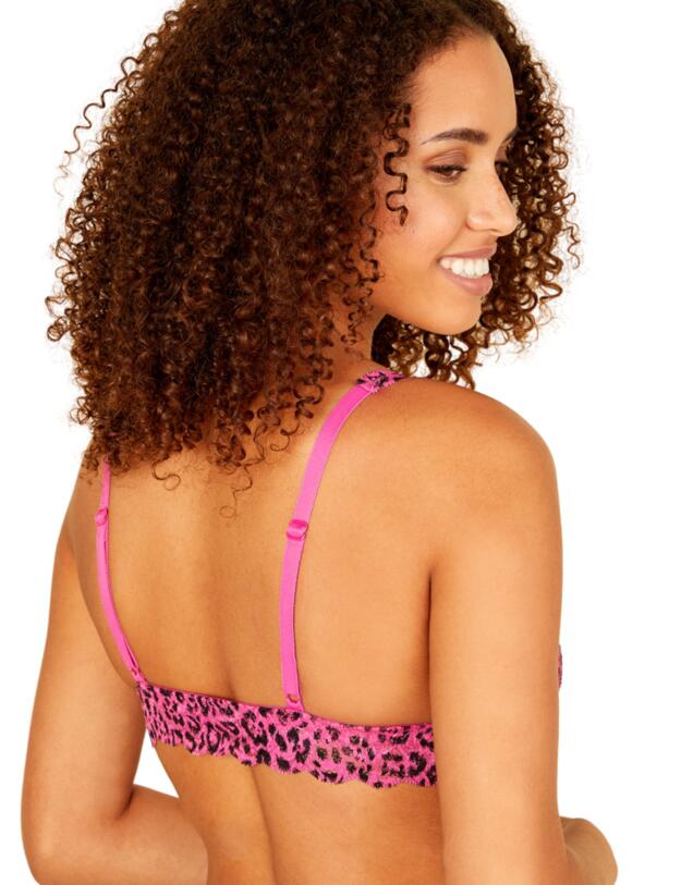 Cosabella Never Say Never Printed Tall Triangle Bralette Victorian Pink Animal