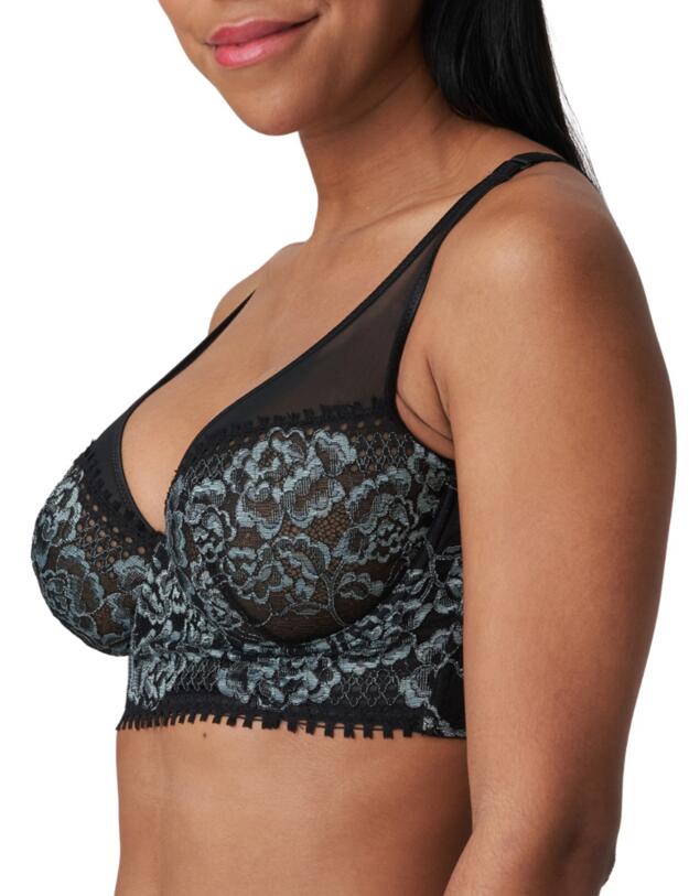 Prima Donna Twist Rose Sauvage Triangle Bra Black 