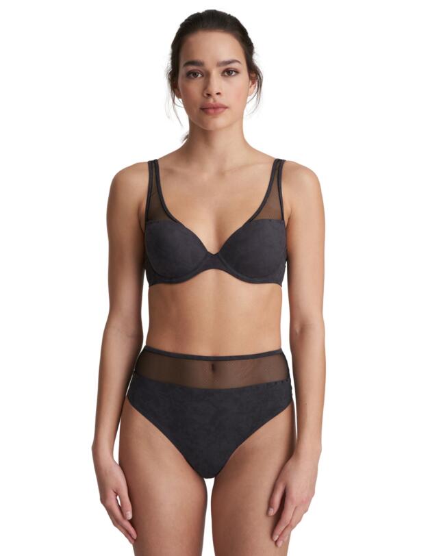Marie Jo Samuel Padded Plunge Bra in Suède Touch