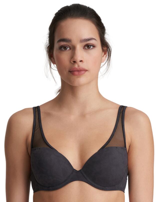 Marie Jo Samuel Padded Plunge Bra in Suède Touch