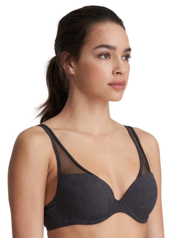 Marie Jo Samuel Padded Plunge Bra in Suède Touch