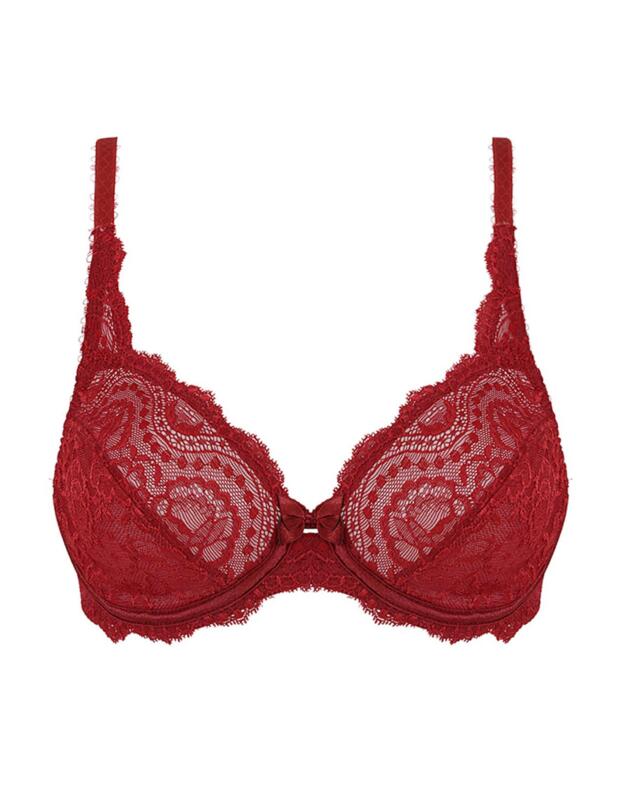 P5832 Playtex Flower Elegance Underwired Bra - P5832 Carmine Red